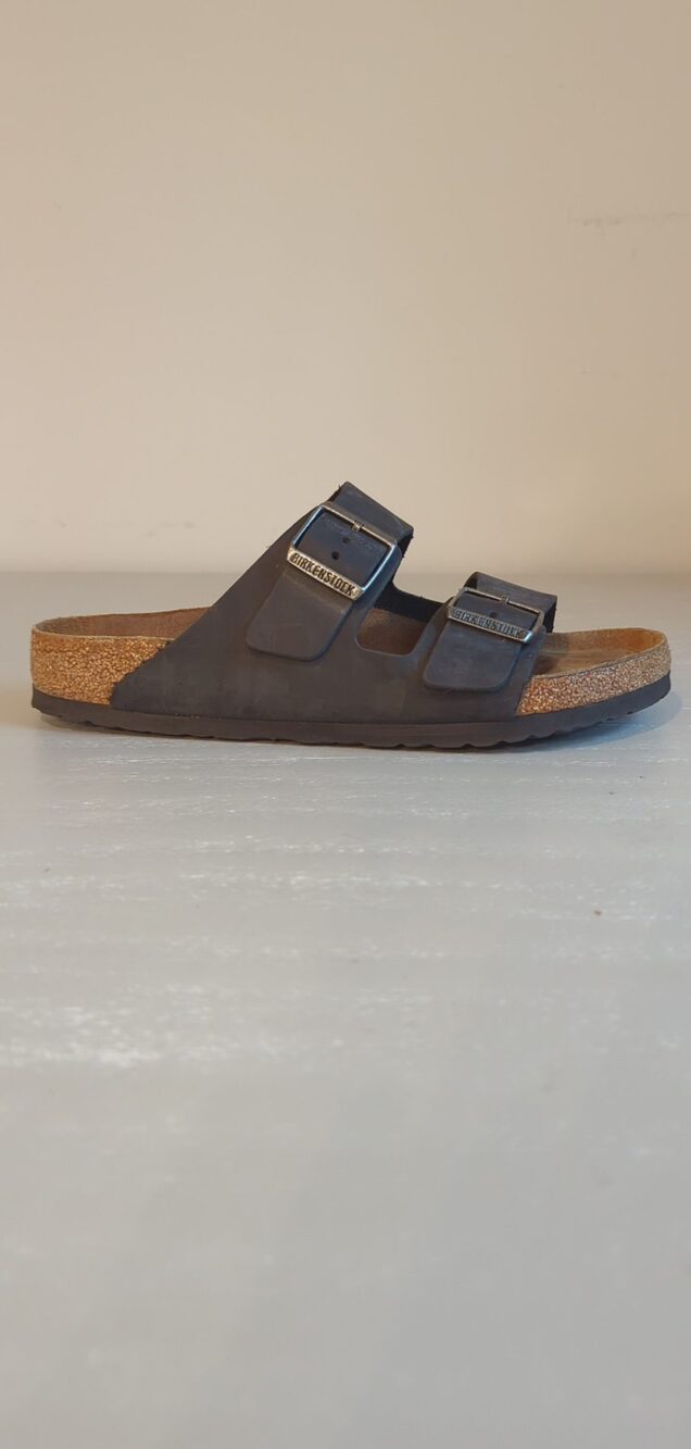 Birkenstock Arizona Leather Sandals Gray size 40